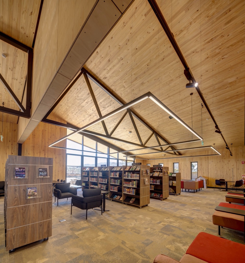 jindabyne library and community centre by fjcstudio