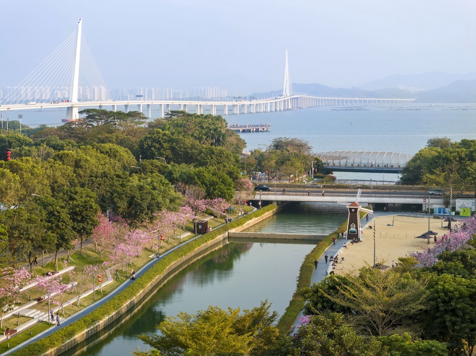 shenzhen houhai river park by hope design
