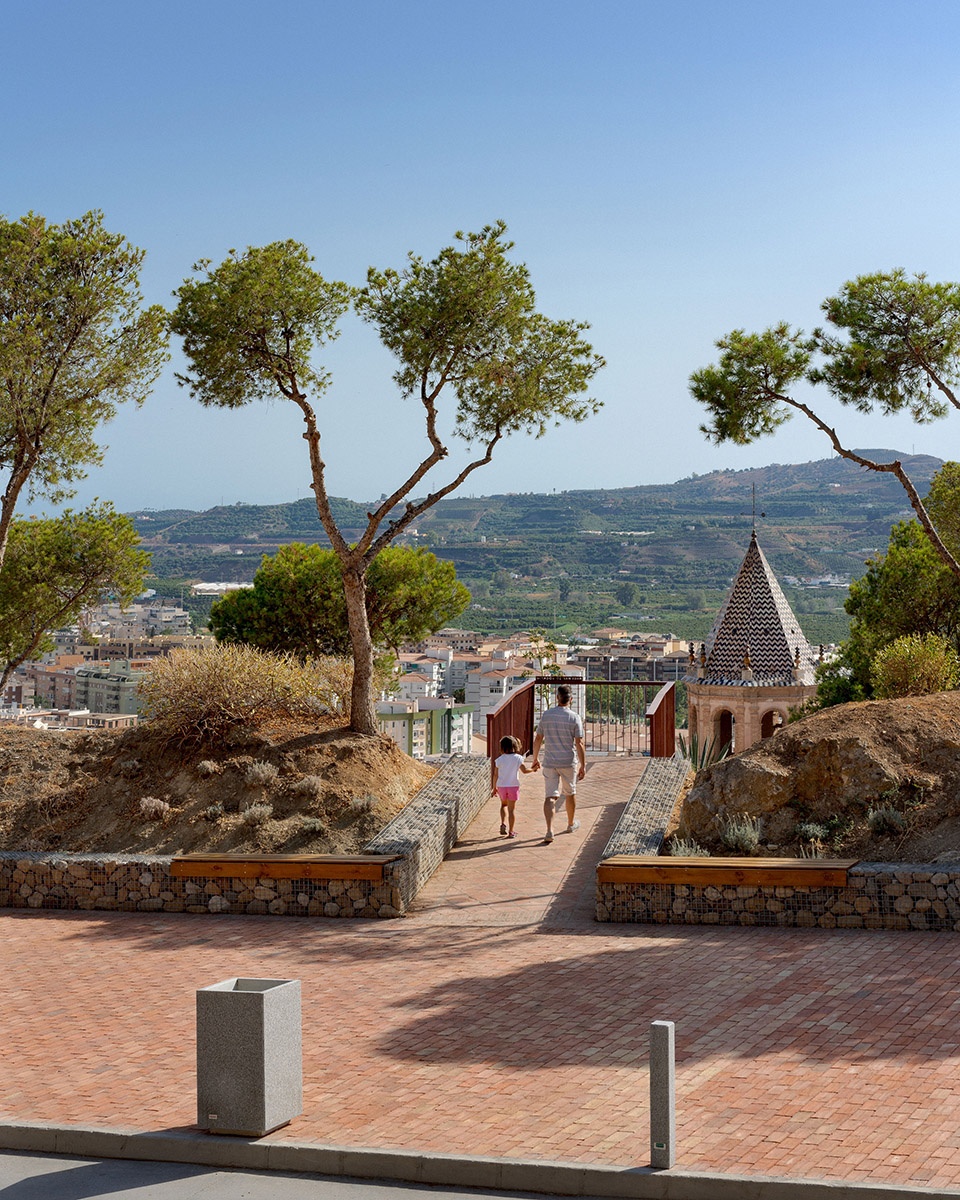 viewpoint garden in the surroundings of the alcazaba fortress of velez malaga by terral arquitectos