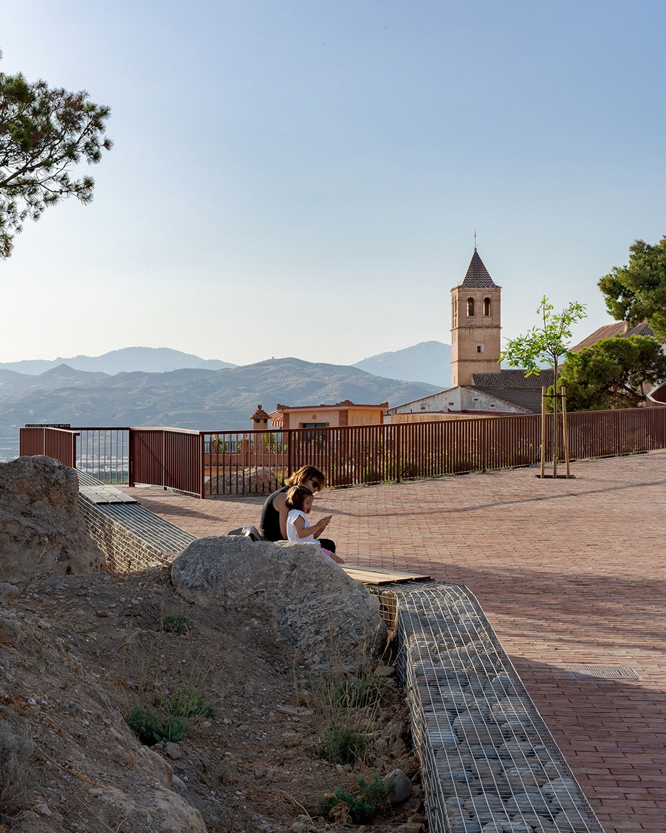 viewpoint garden in the surroundings of the alcazaba fortress of velez malaga by terral arquitectos