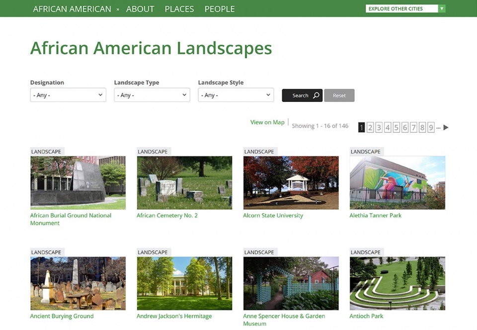 2024 ASLA COMMUNICATIONS AWARD OF HONOR Whats Out There Guide to African American Cultural Landscapes by The Cultural Landscape Foundation