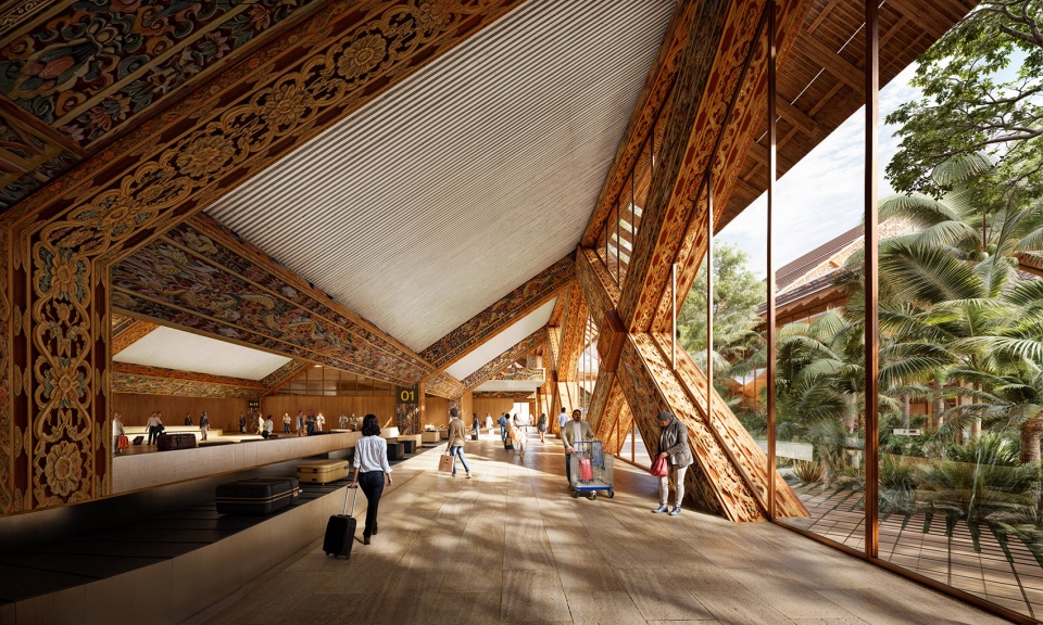big merges innovation and craft tradition with the gelephu international airport