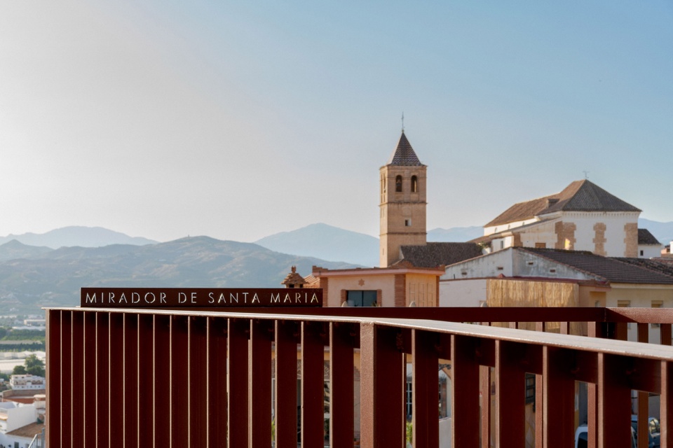 viewpoint garden in the surroundings of the alcazaba fortress of velez malaga by terral arquitectos