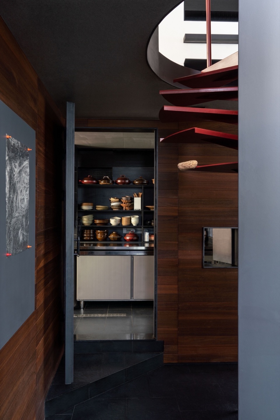 厨房入口 chifan restaurant by boundary space design