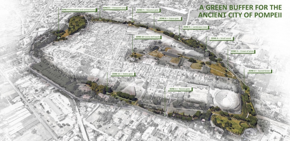 2024 ASLA ANALYSIS AND PLANNING AWARD OF EXCELLENCE A Green Ring for the ancient city of Pompeii by Studio Bellesi Giuntoli