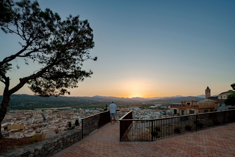 viewpoint garden in the surroundings of the alcazaba fortress of velez malaga by terral arquitectos