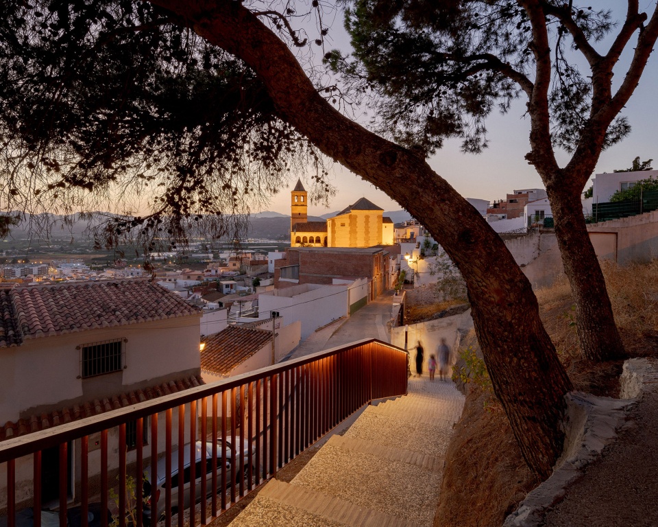 viewpoint garden in the surroundings of the alcazaba fortress of velez malaga by terral arquitectos