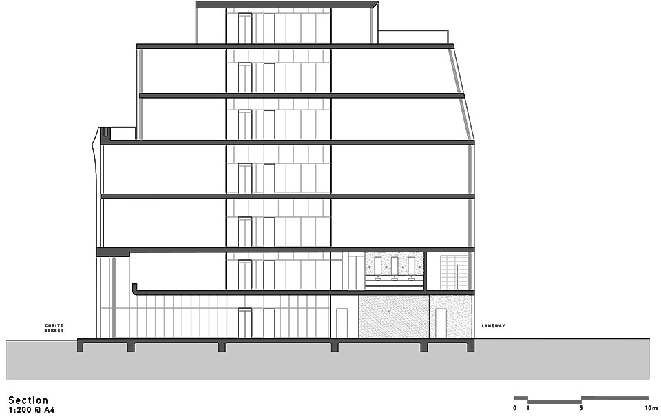 cubbit street tower by pandolfini architects