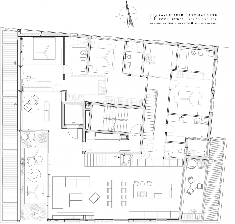 RR 4 Stories Apartment by Architect Raz Melamed