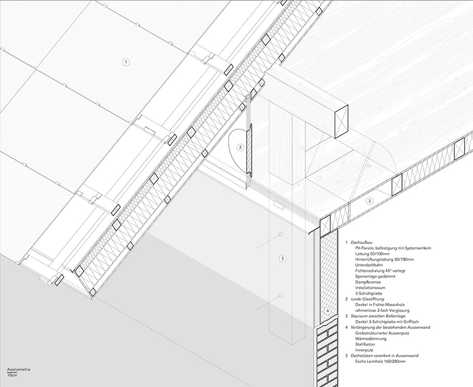 house with a flying roof by lorenz bachmann architect