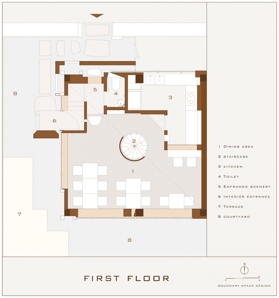 Plan analysis chart 平面分析图 chifan restaurant by boundary space design