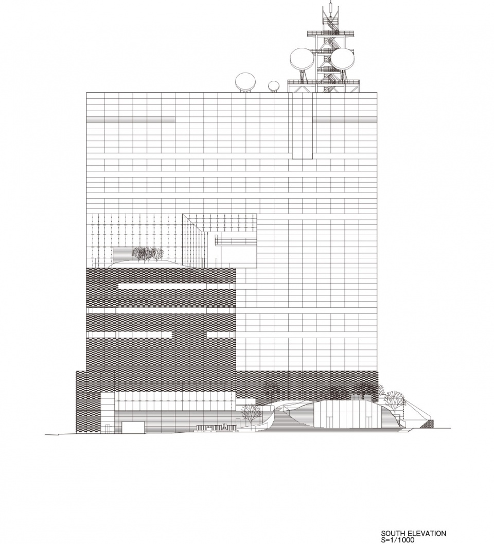 ELEVATION 1 asahi broadcasting corporation by kkaa
