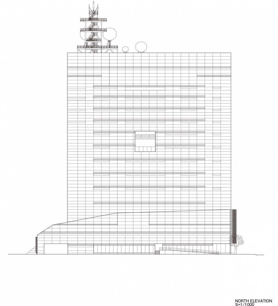 ELEVATION 3 asahi broadcasting corporation by kkaa