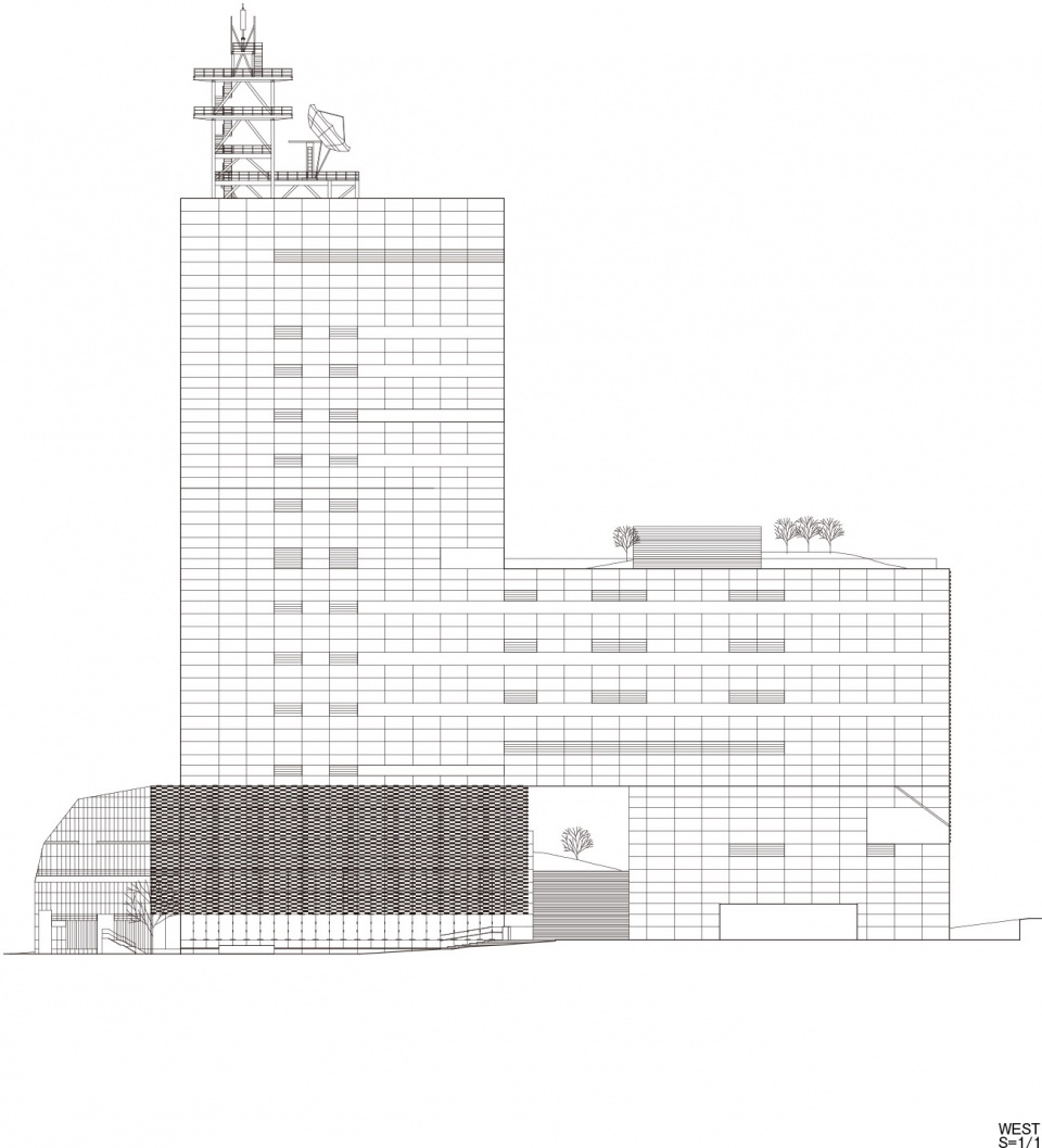 ELEVATION 4 asahi broadcasting corporation by kkaa