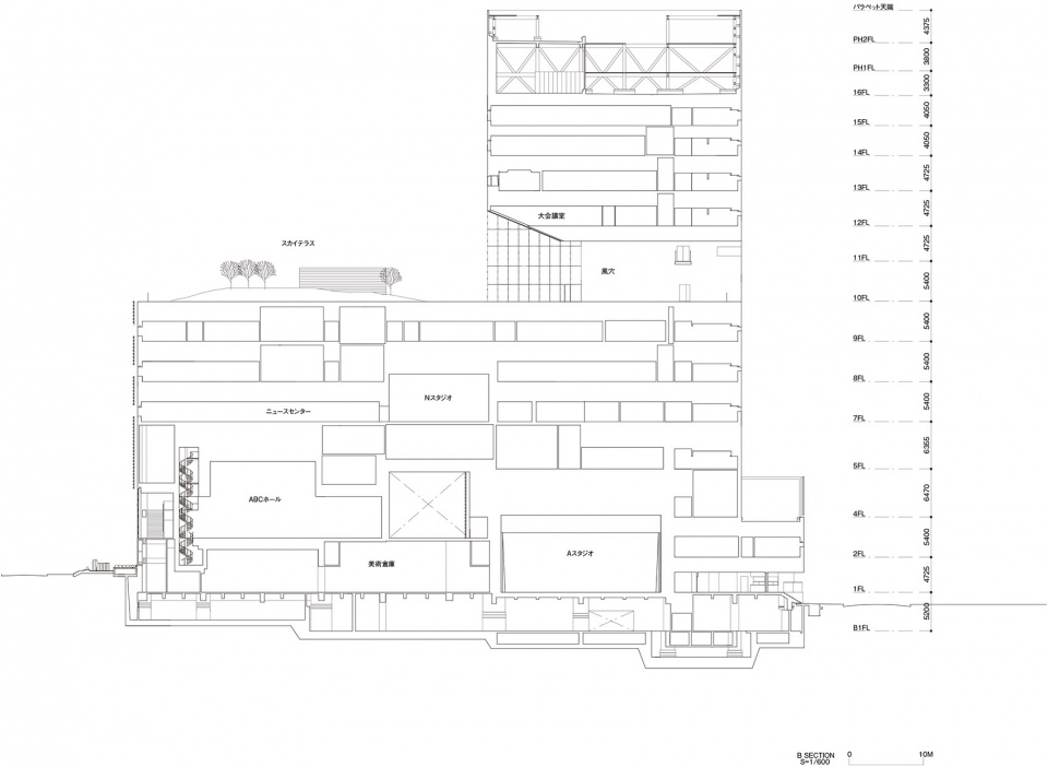 SECTION B asahi broadcasting corporation by kkaa