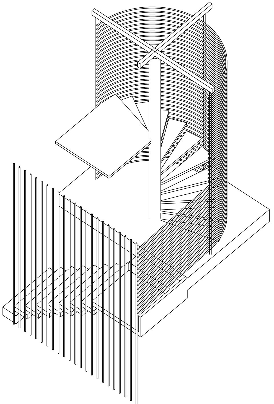 楼梯轴测图runyang innovation center design by dansu design