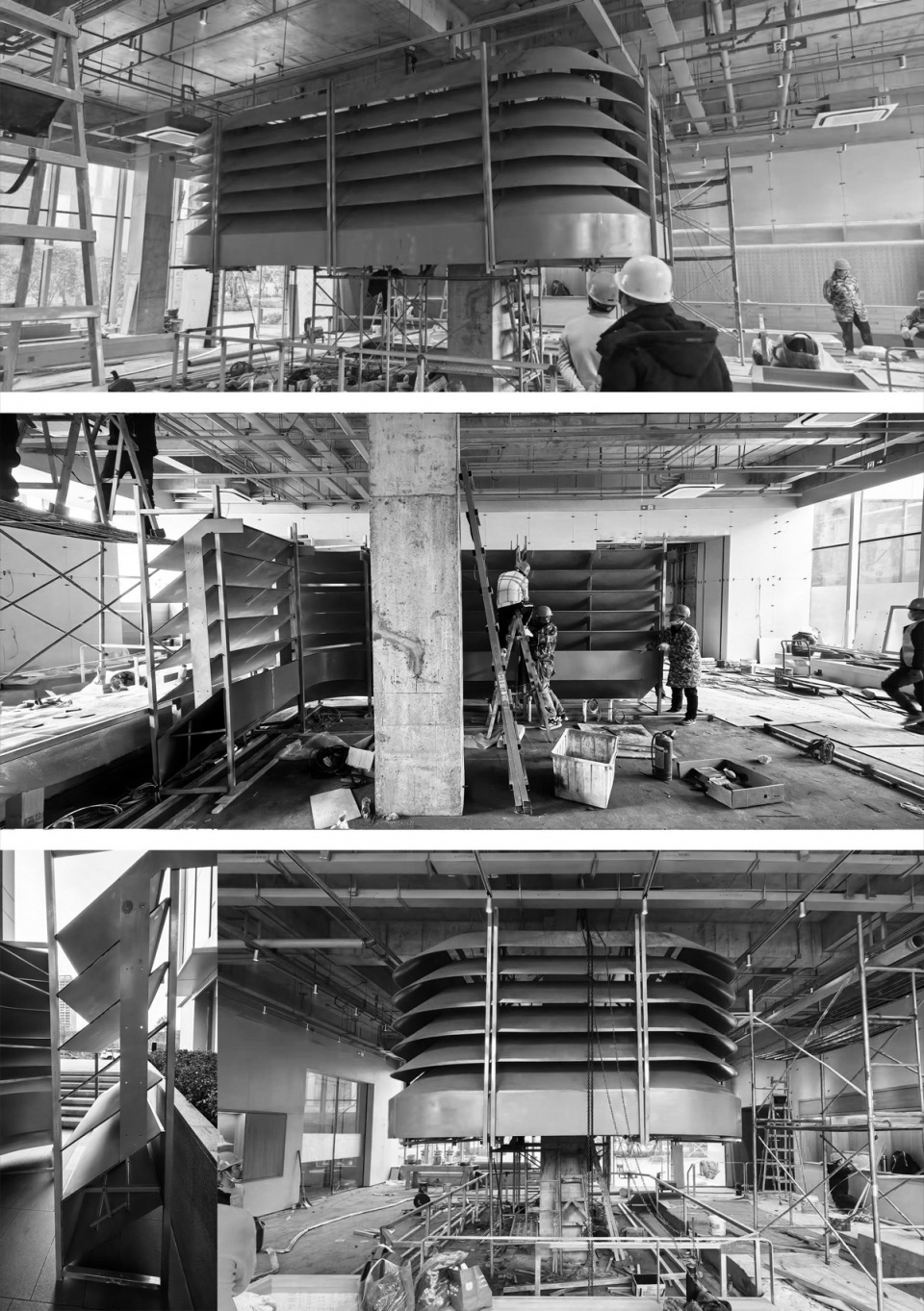 现场施工过程 on site construction process ©何开焰