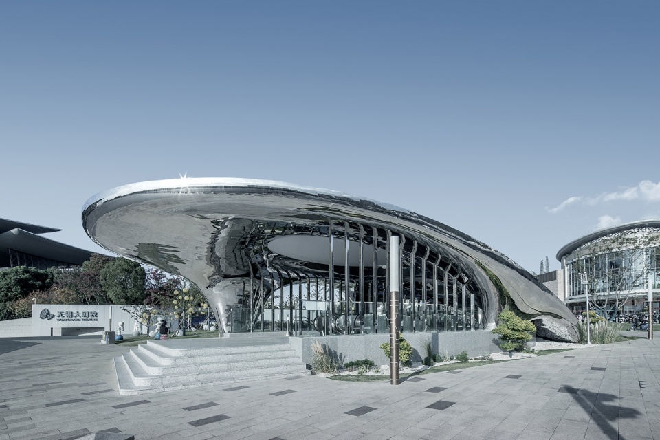 design for exits of grand theater station of wuxi metro line 4 by tus design group co ltd