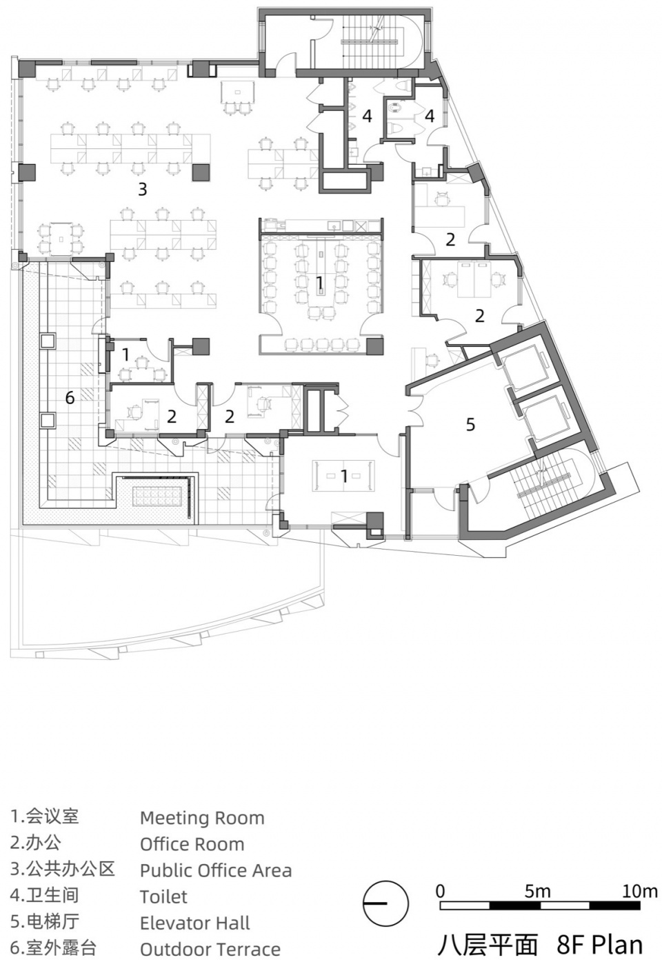 the North Building of Modern Architectural Design Building