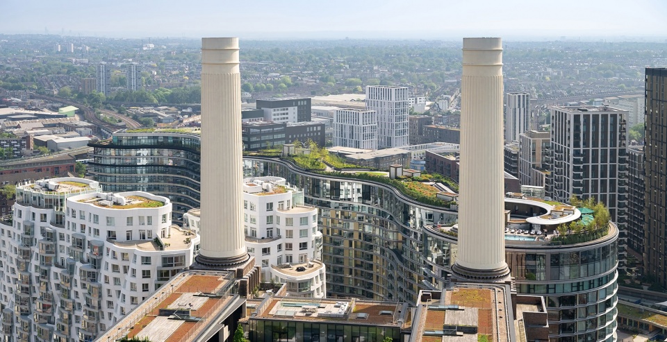 50 electric boulevard and battersea roof gardens by foster partners