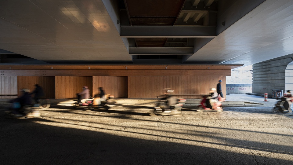 service station under wuning road bridge suzhou creek by atelier z