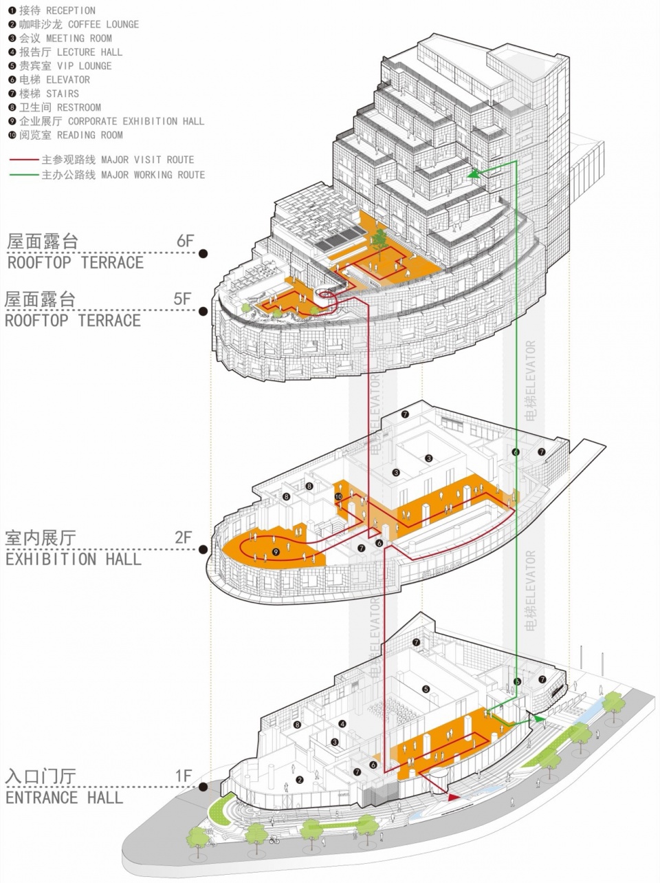 the North Building of Modern Architectural Design Building