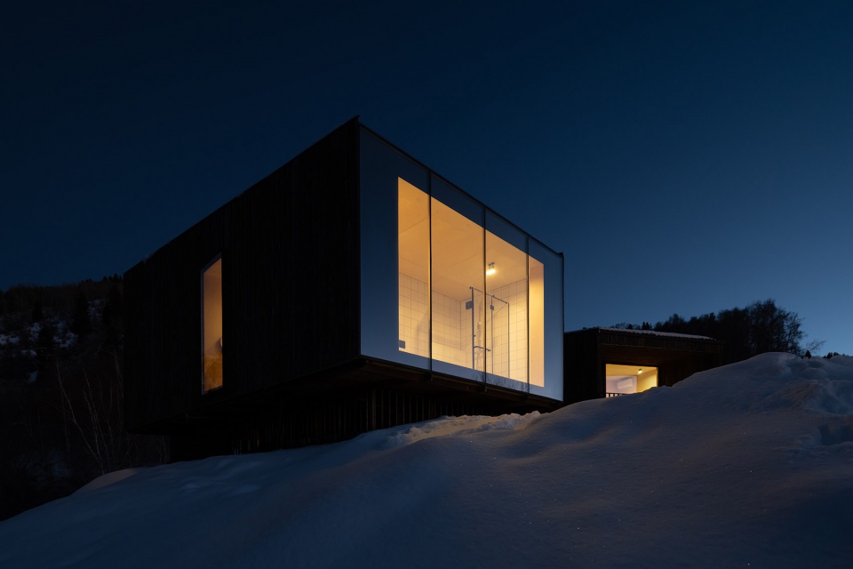 aum cabins amid mountainscape in kazakhstan by arthur kariev architects