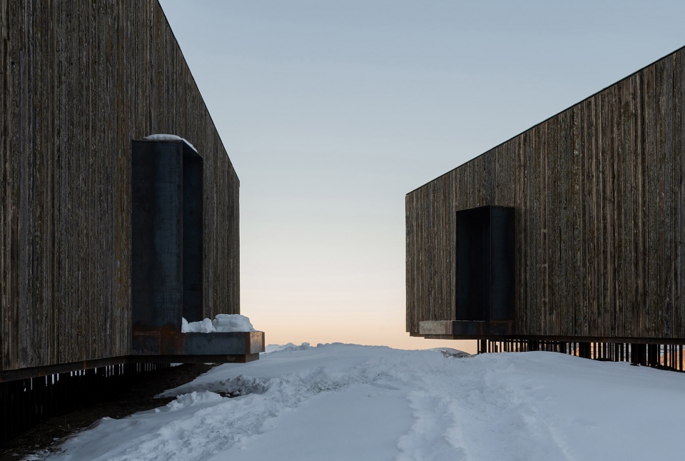 aum cabins amid mountainscape in kazakhstan by arthur kariev architects