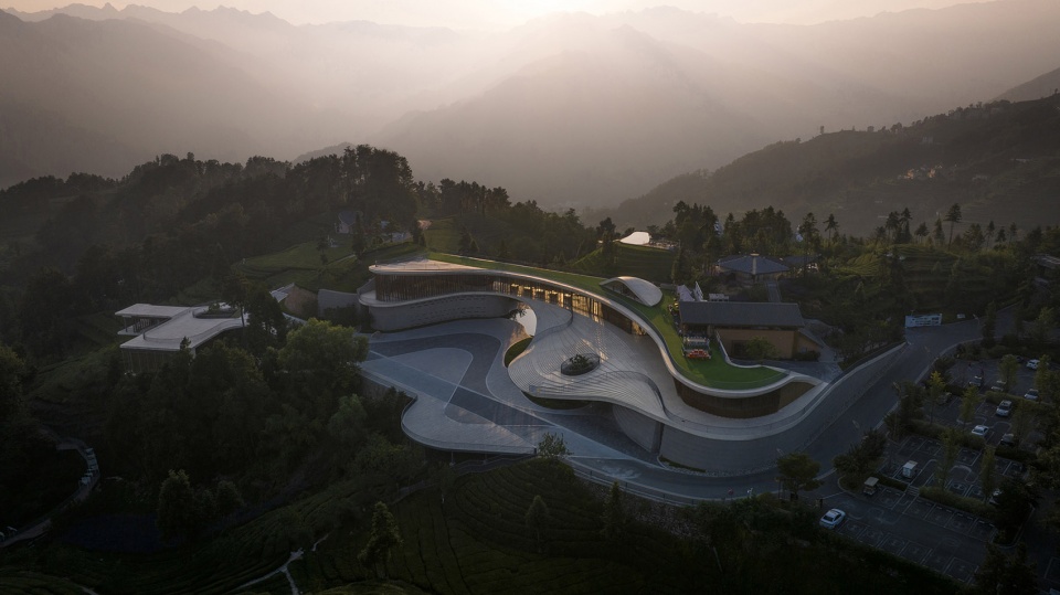 sanxia tea town exhibition center by archstudio