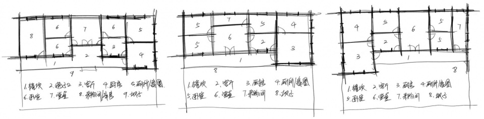常见民房平面图 ©小隐建筑
