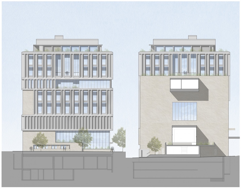 Elevation East and West