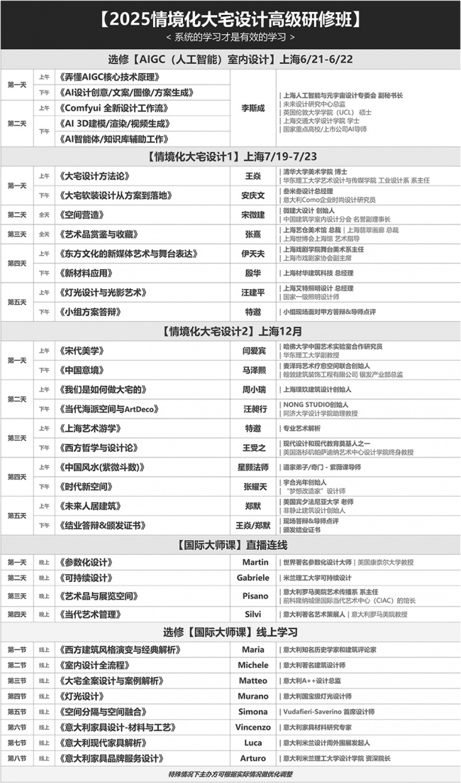(2025新)大宅课课表 2025课表 2