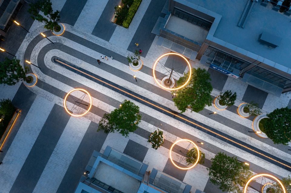 rongchuang office tower plaza by ballistic architecture machine bam