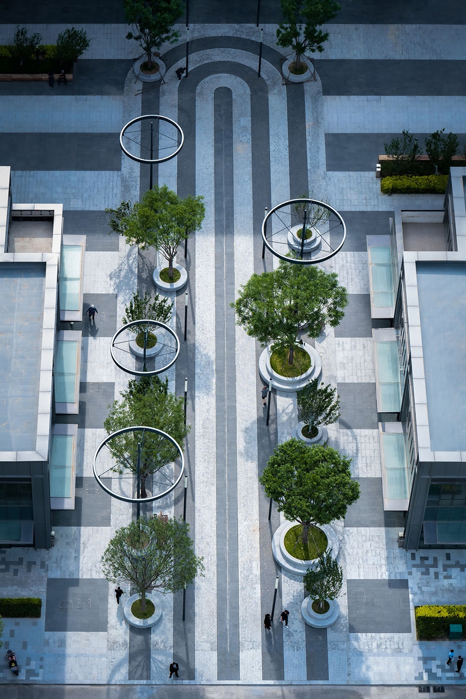 rongchuang office tower plaza by ballistic architecture machine bam