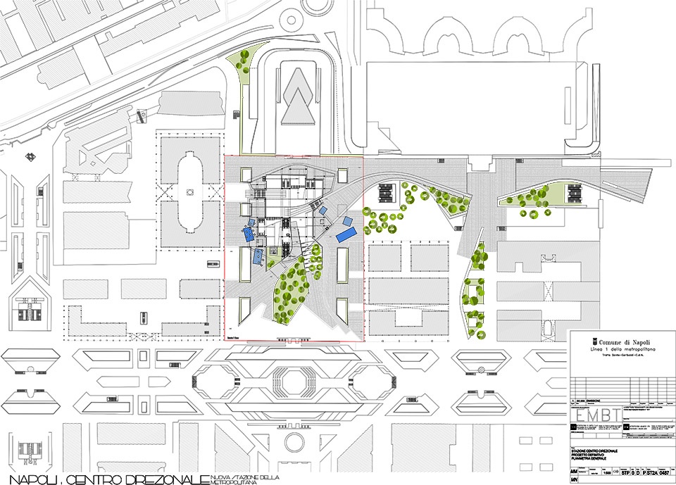 naples underground central station centro direzionale by embt