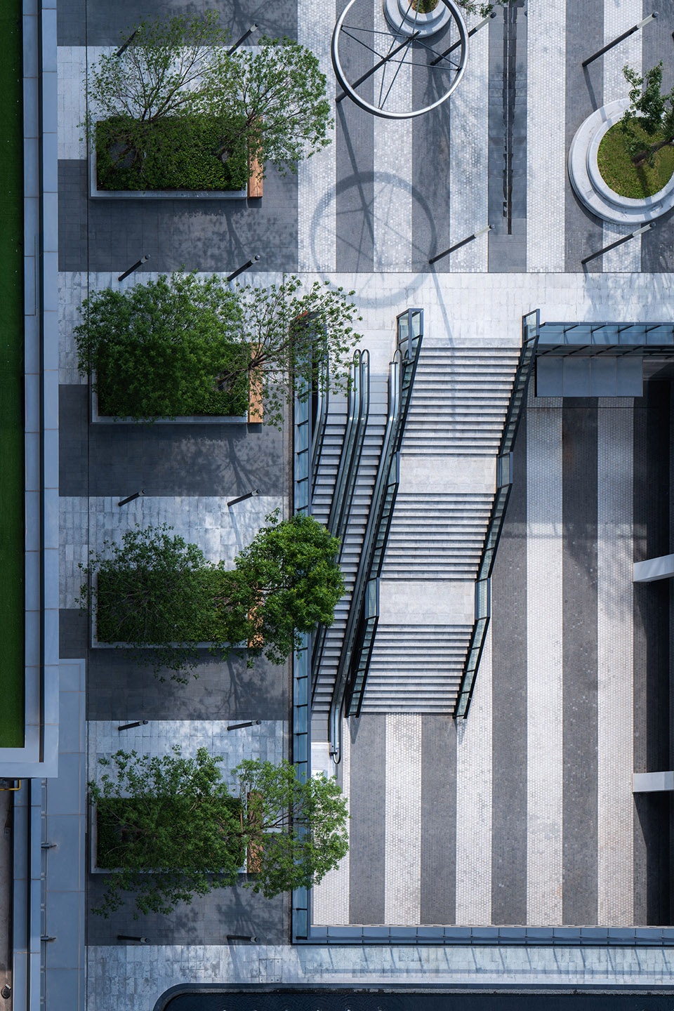 rongchuang office tower plaza by ballistic architecture machine bam