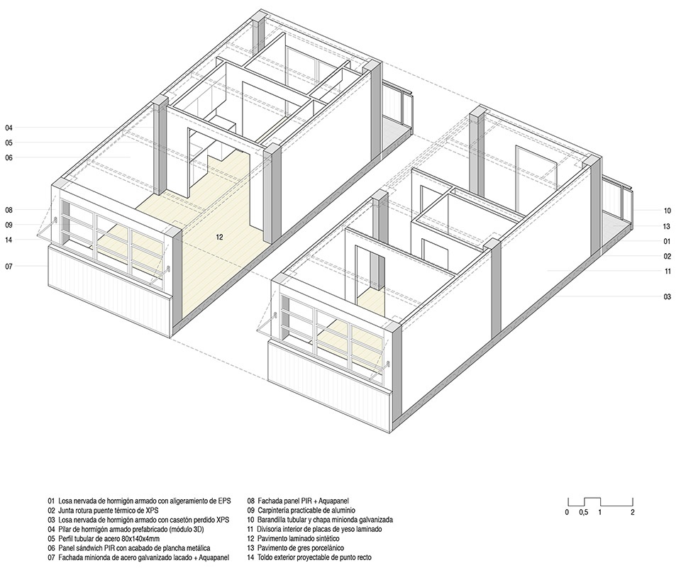 industrialised social housing units in barcelona by vivas arquitectos exe arquitectura