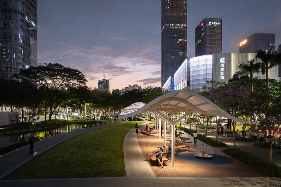 Public Water Pool Renovation in Shenzhen Nanshan Commercial and Cultural Center District by eLandscript Studio