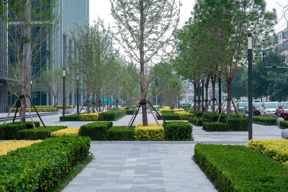 rongchuang office tower plaza by ballistic architecture machine bam