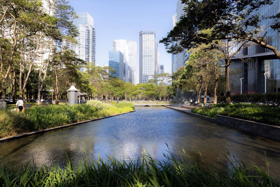 Public Water Pool Renovation in Shenzhen Nanshan Commercial and Cultural Center District by eLandscript Studio