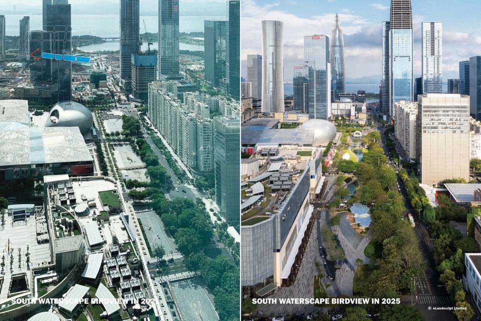 Public Water Pool Renovation in Shenzhen Nanshan Commercial and Cultural Center District by eLandscript Studio