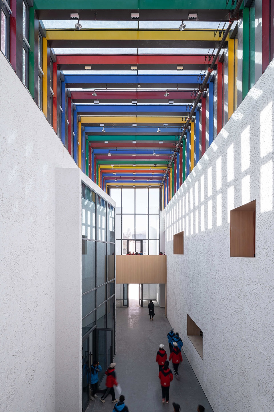 the multifunctional art center of lhozhag county middle school by shenzhen huahui design