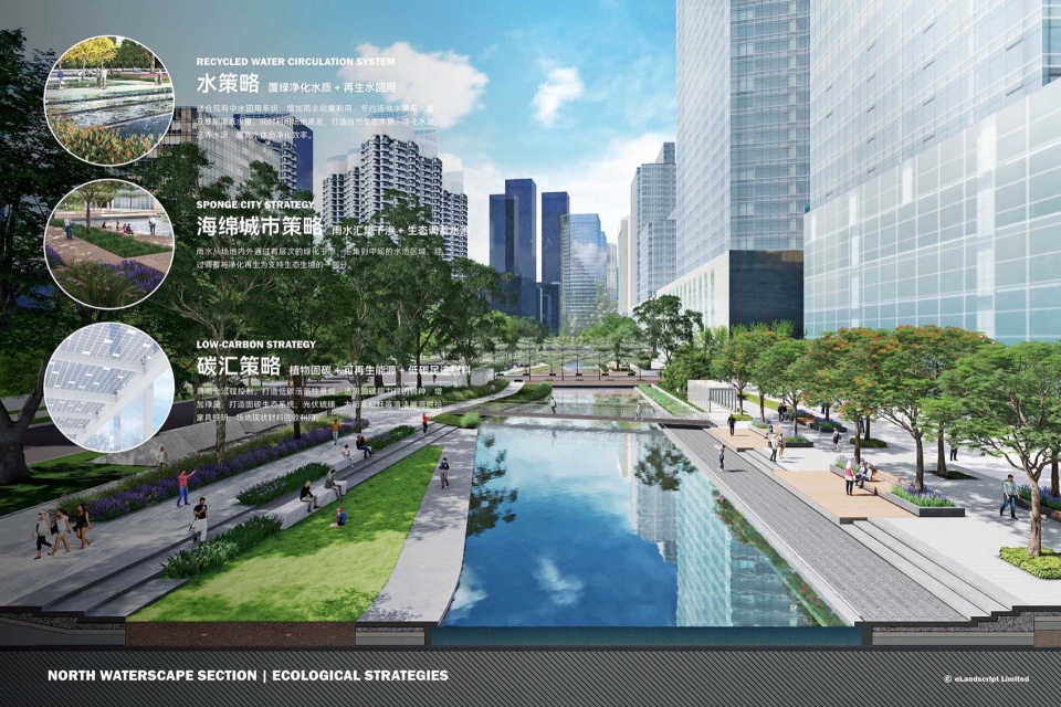 Public Water Pool Renovation in Shenzhen Nanshan Commercial and Cultural Center District by eLandscript Studio