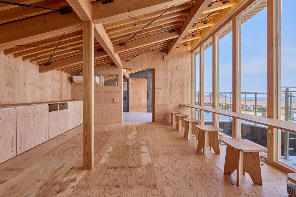 kugami terrace sunset cafe and small gallery by replus