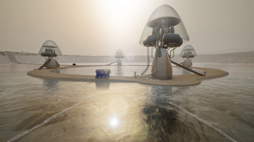mars hydrosphere by clouds architecture office