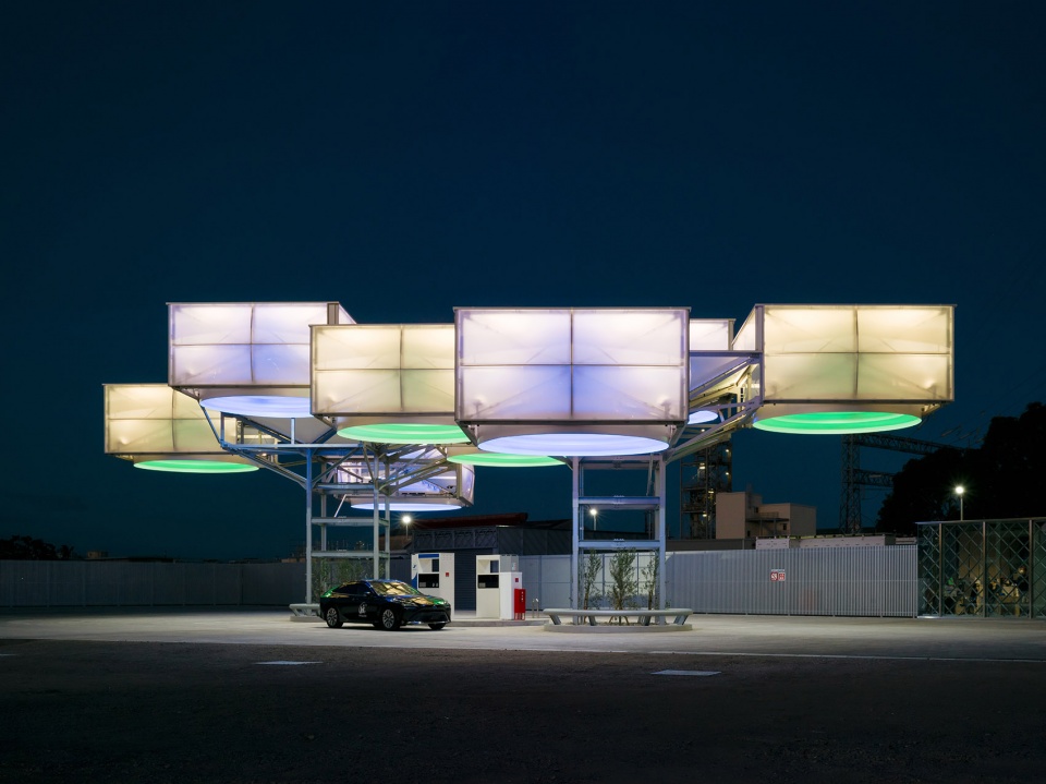 toagosei hydrogen station by osamu morishita architect and associates