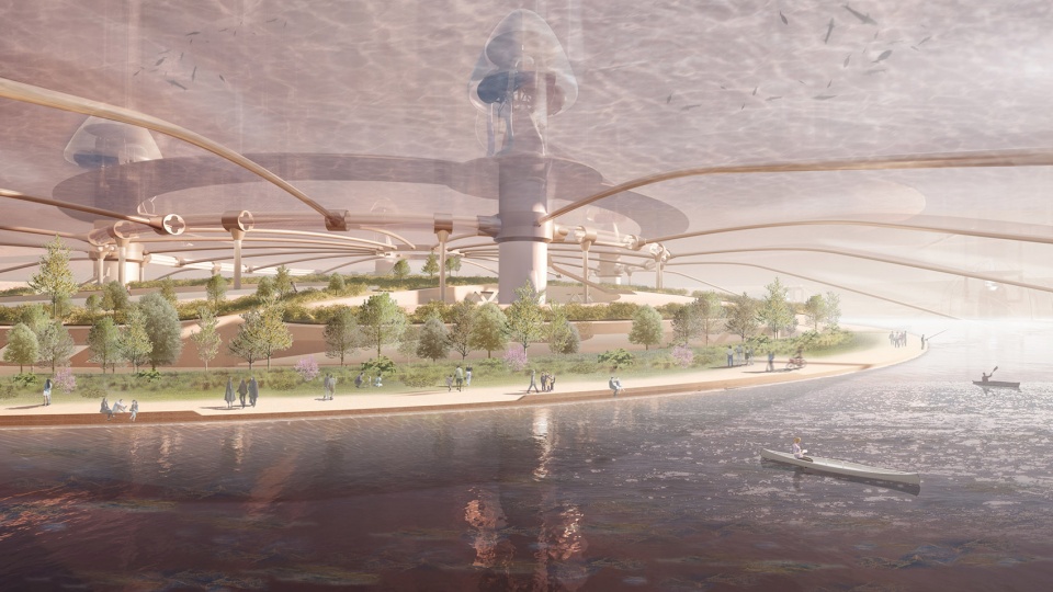 mars hydrosphere by clouds architecture office