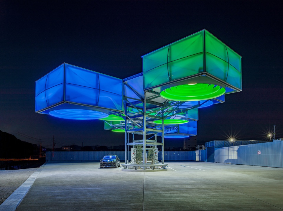 toagosei hydrogen station by osamu morishita architect and associates