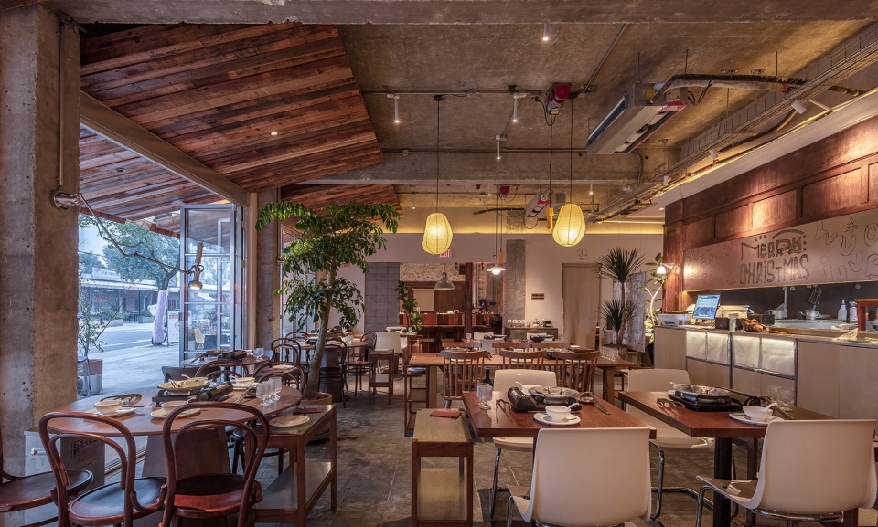wuque jiu restaurant design by moon architects