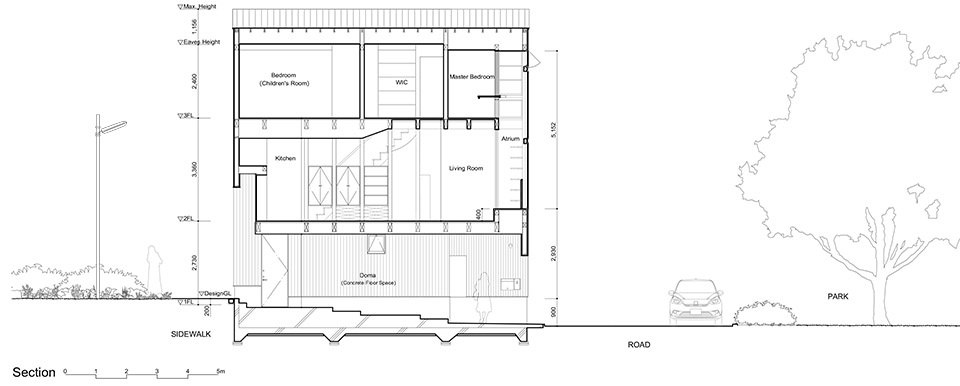 house in itabashi by terrain architects